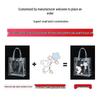 Custom Print PVC Transparent Tote Bag for Weddings and Gifts