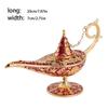 Ornaments Legend Aladdin Magic Genie Lamp Crafts Wishing Lamps Home Table Decoration Gift Collectable Metal Accessories