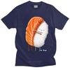 Cute Sushi Hug T Shirt Men Pure Cotton Cartoon Japanese Food Tee Streetwear Fashion Top Short-Sleeve Novelty Graphic Tshirt Gift