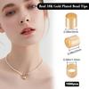 Beebeecraft 1 Box 1000Pcs Crimp Tube Beads 18K Gold Plated Crimping Tube Spacers Cord End Caps 2mm Loose Tiny Stopper Beads for Earring Necklace