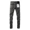 KB Jeans, European and American Trendy Brand Fashion Slim-fitting Small Feet Ripped Holes and Old Jeans