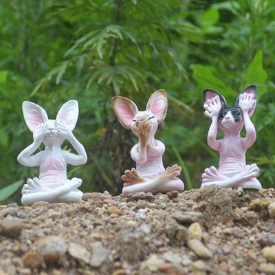 Medytacyjna figurka kota żywica Budda bezwłosy kot ozdoby siedzą w medytacji zen rzeźba kota wystrój domu prezent dla entuzjastów medytacji
