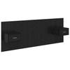 Headboard with Cabinets 3 Pcs Black Oak Effect Particleboard