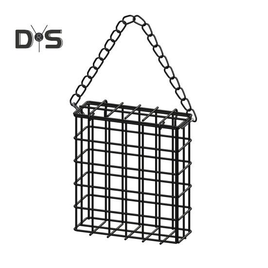 Suet Cage Bird Feeder Outdoor Garden Iron Cages Outside Hanging Suet Feeder Single Suet Cake Wild Bird Feeder