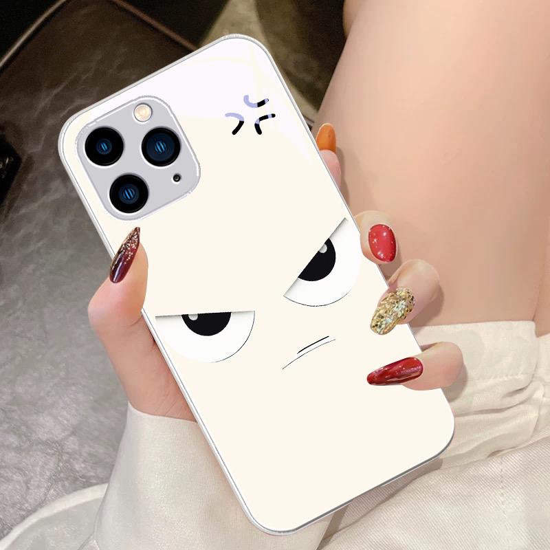 Wütender Ausdruck Für IPhone 16 Pro Max 15 Pro 14 13 12 Mini 11 XS Max XR 7 8 Plus SE 2022 Gehärtetes Glas Handyhülle