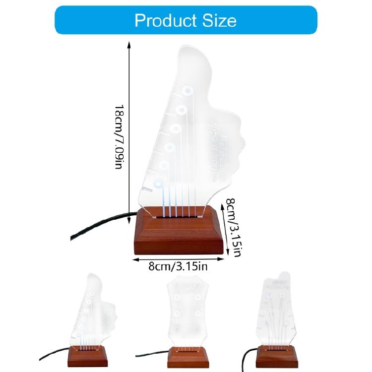 Porte-médiators de guitare avec base Porte-médiators de guitare pour le rangement et l'exposition des médiators Support de médiators de guitare en acrylique avec éclairage LED