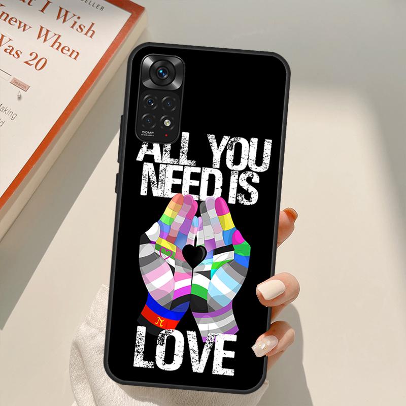 Custodia Amore Pride LGBT Per Xiaomi Redmi Note 11 Pro 8 9 11S 10S 9S Note 10 Pro Cover Per Redmi 10 10C 9A 9C