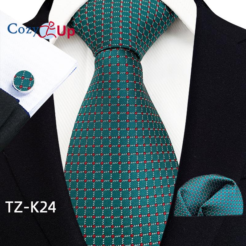 Cozy Up Three-piece Set Paisley Fashion Business Men's Tie Includes Tie Cufflinks Handkerchief