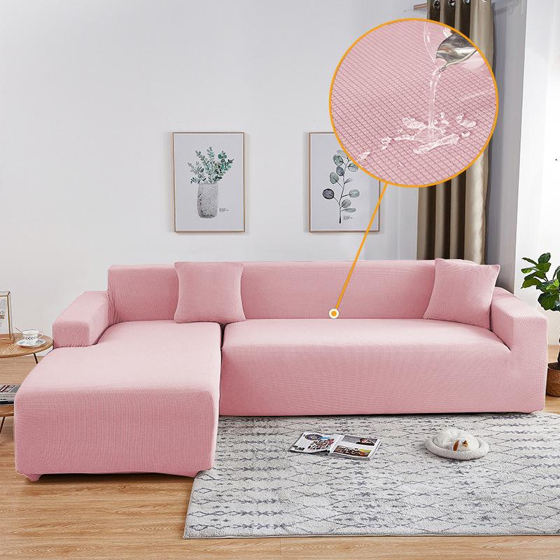 Waterproof Stretch Sofa Cover Elastic Armchair Slipcover L Shaped Covers Furniture Protector For Home Living Room 1 /2 /3 /4 Seater