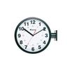Dulton Double Face Wall A Striking Wall Height Width Depth Clock, Black. Double-sided Clock. Dimensions 380mm, 445mm, 130mm. (S82429BK)