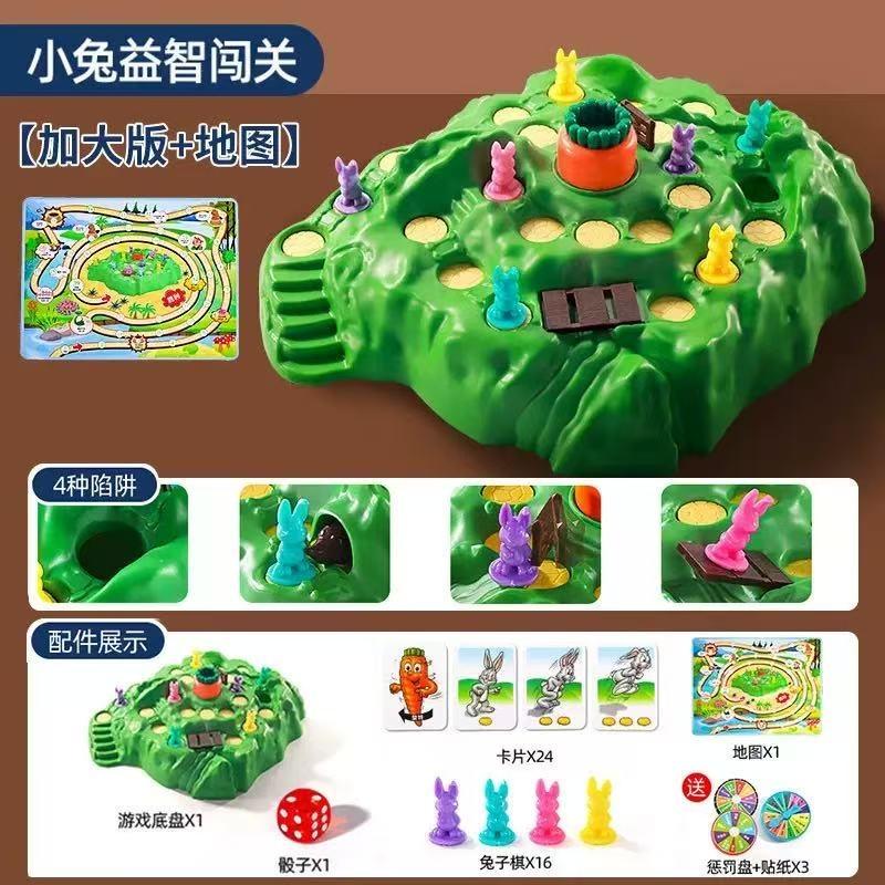 Carrot Rabbit Trap Table Board Defend Game Toy Challenge Friend Family Party Interactive Educational Puzzle Toys Festival Gifts
