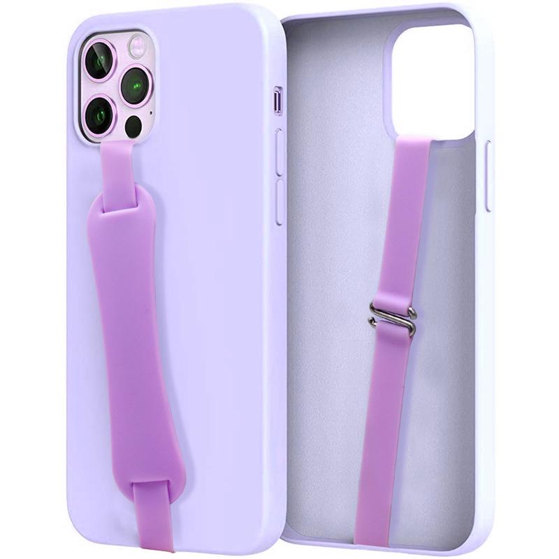 

Портативный шнурок для мобильного телефона с защитой от падения, креативным ремешком на запястье и пряжкой-кольцом фиолетовый