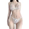 Shuo Yao Lace Lingerie Set: Transparent Bra and Panty Pajama for Women.