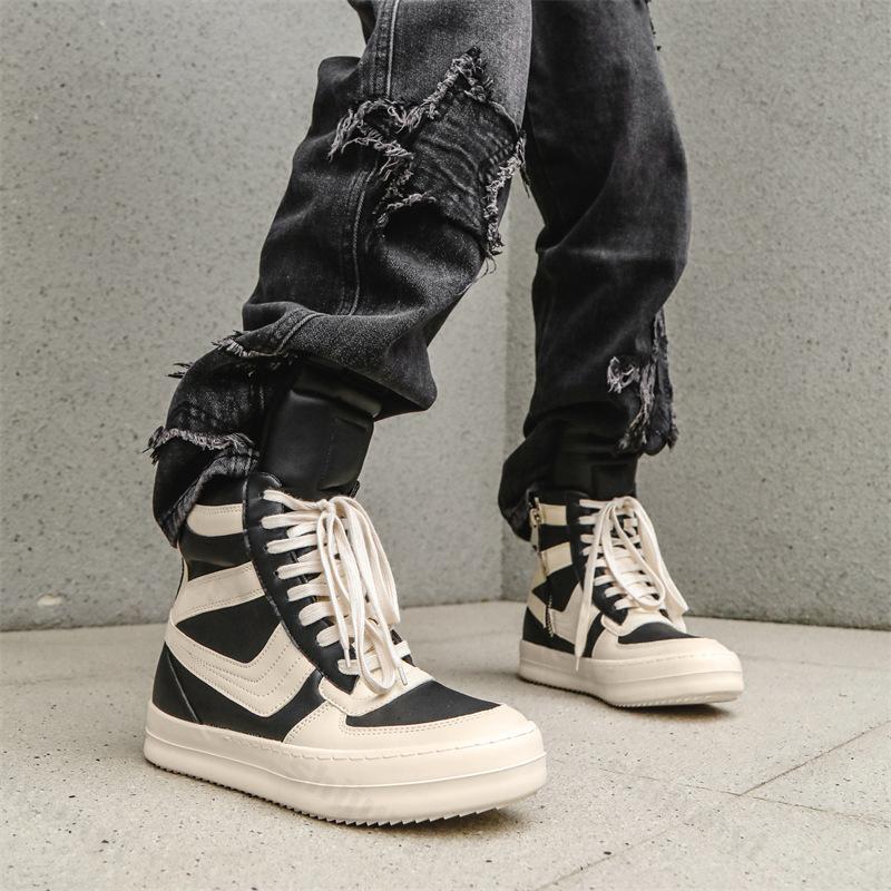 Fashion Men High-top Ankle Boots 2025 Autumn Sneakers Retro Designer Platform High Quality Comfortable Non Slip Outdoor Short Boots
