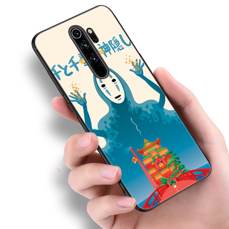 Anime Studio Ghibli Totoro Silicone Phone Case For Xiaomi Redmi Note 11 10 9 8 Pro 11T 10T 10S 9S 8T 9 9A 9C 9T Black Soft Cover