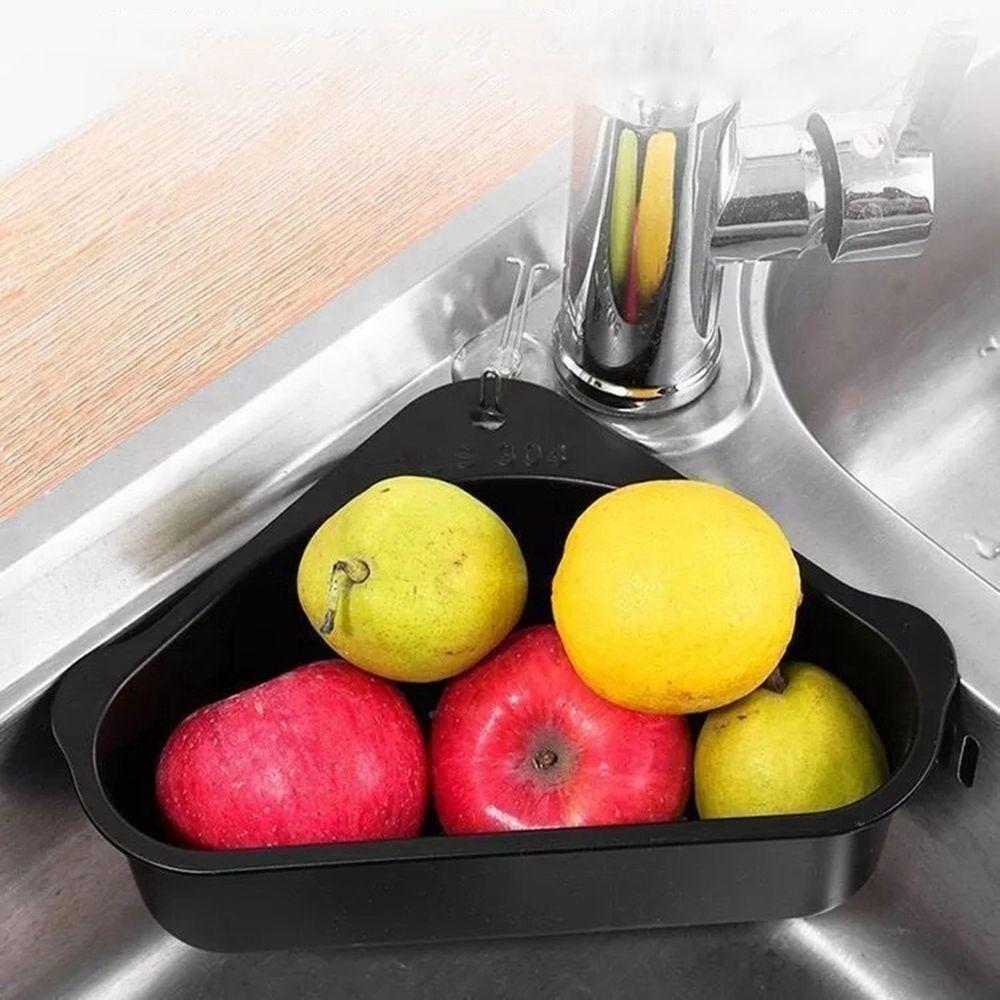 Triangle Shape Stainless Steel Sink Drain Basket Triangular Sink Filter  Cutlery Storage