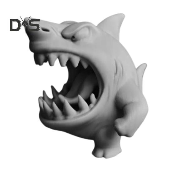 Dühösen ordító állatfigura 3D nyomtatott kutya nyúl cápa elefánt szobor otthoni iroda könyvespolc asztali dekoráció dísz