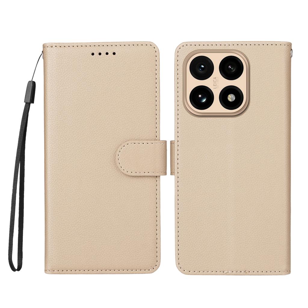 For Xiaomi 15T Case RFID Blocking 3 Card Slots PU Leather Phone Cover with Wrist Strap