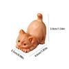 Hand-carved Cat Sculpture Handmade Tea Pet Desktop Decor Animal Figurine  Table
