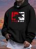 Casual Fleece-Lined Hoodie with "Limp Bizkit" Graphic Print - Warm Pullover for Fall & Winter