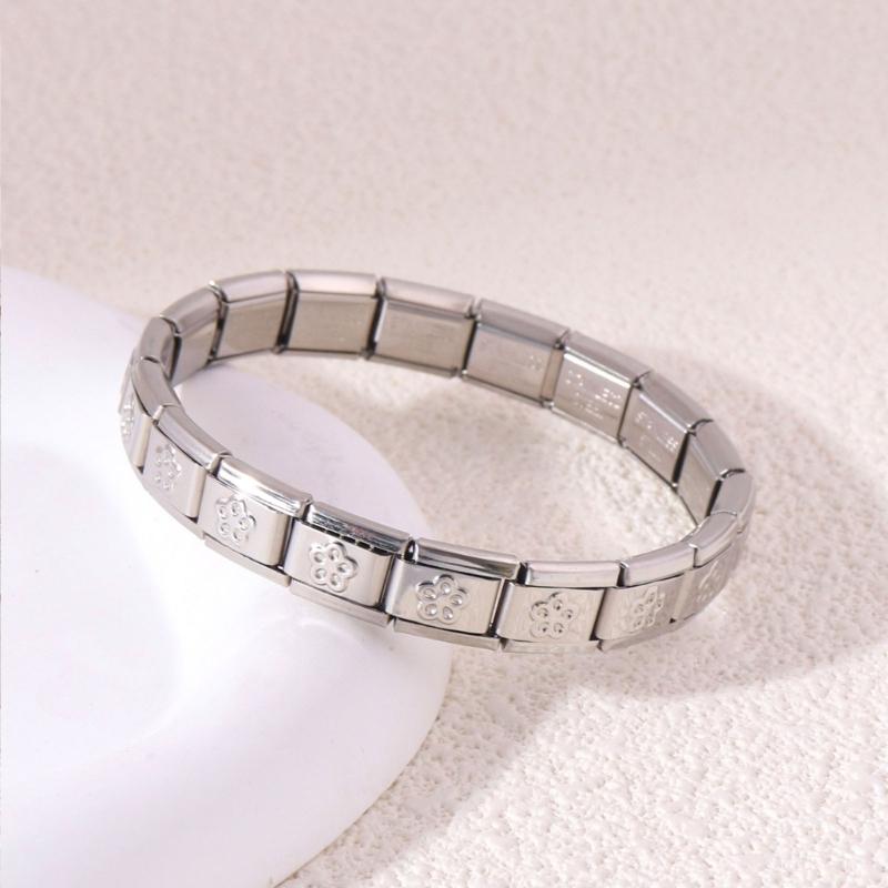 Versatile Italian Charm Pendant Sturdy Stainless Steel Link Craft Supplies Portable for Unique Bracelet Creation