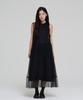 Reve Hearted Layered See-Through Dress - Black