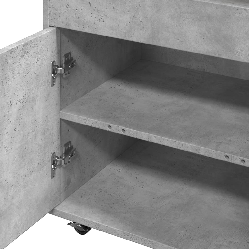 Vidaxl Bar Cart, Concrete Gray, 60X39.5X89 Cm