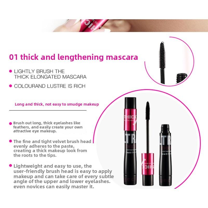 Fiber-Infused Mascara Set Volumizing & Smudge-Proof Lengthening & Lash Primer Cross-Border Cosmetics Long-Lasting & Hold