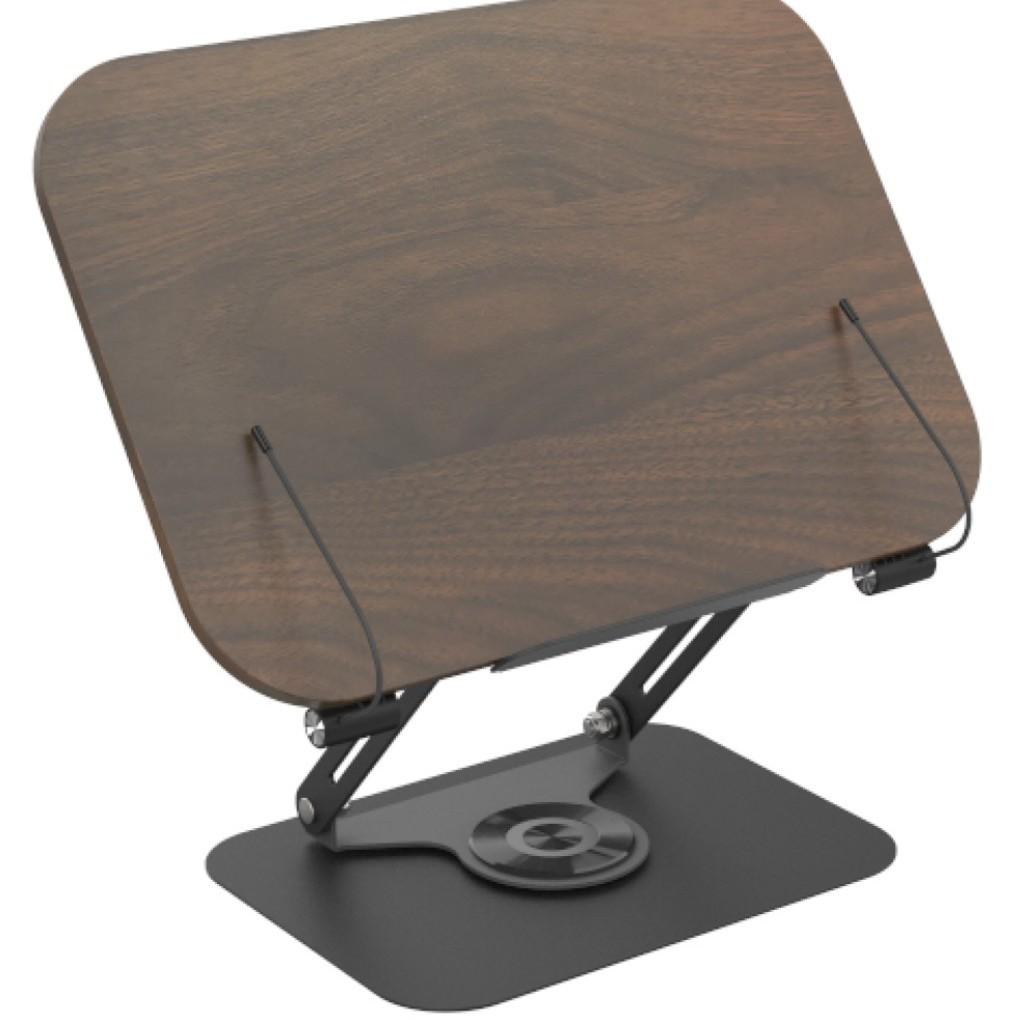 360-Degree Rotating Multi-Purpose Foldable Aluminum Alloy Bookend Comfortable Bookstand Bookshelf Table for Easy Reading
