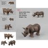 Wild African Rhino Model Collectible Toy For Educational Display And Kids Learning