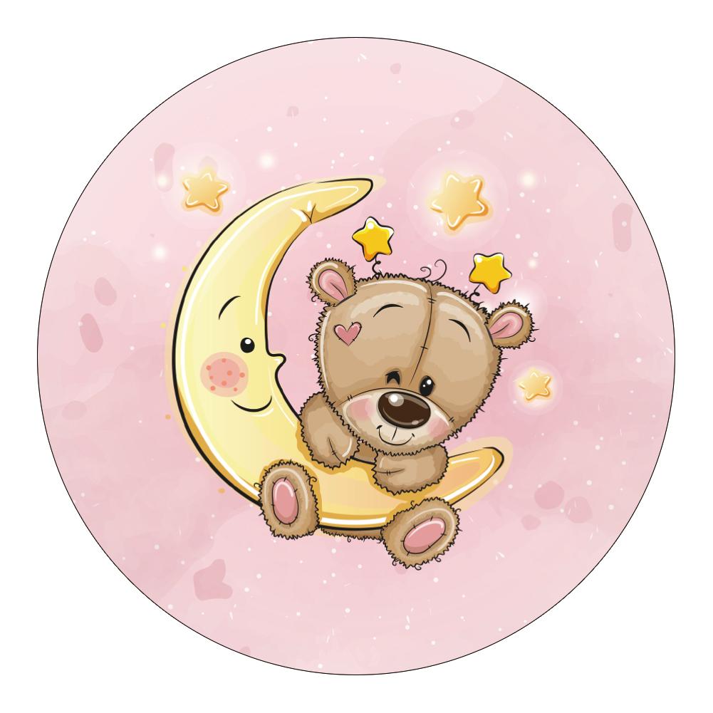 

Гобелен для спальни, детской комнаты, в скандинавском стиле, игровой коврик на открытом воздухе, ковер с рисунком лунного медведя, круглый ковер с принтом белого медведя 140cm