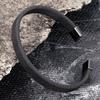 Men Vintage Black Bangle Stainless Steel Cuban Cuff Bracelets Hand Wristband Jewelry Friends Gifts Accessories
