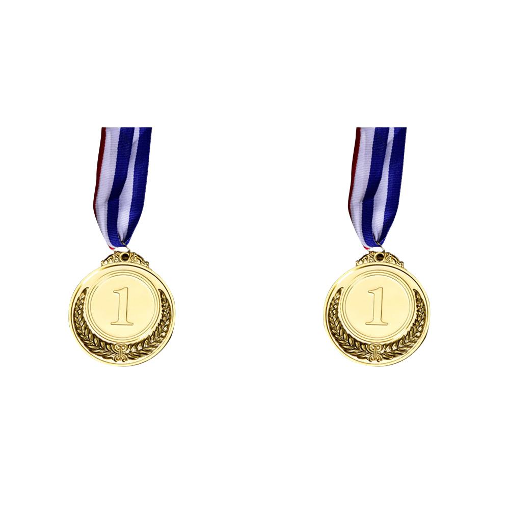1-3pcs 5cm Gold Silver Bronze Metal Award Children Medal Winner Reward Football Competition Prizes with Neck Ribbon for Outdoor