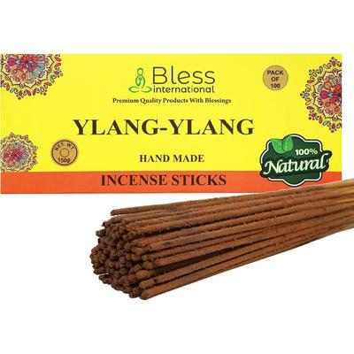 Bless-YLANG-YLANG-Incense-Sticks 100%-Natural-Handmade-Hand-Dipped-Incense-Sticks Organic-Chemicals-Free For-Purification-Relaxation-Positivity