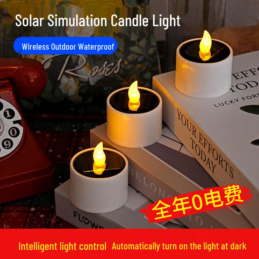 Solarbetriebene LED Wasserdichte Kerzen - Dekorative Außenleuchten