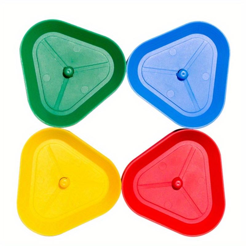 4pcs Plastic Triangle Playing Card Holders Set, Hands-Free Game Accessories for Poker, Board Games -Gift for Christmas