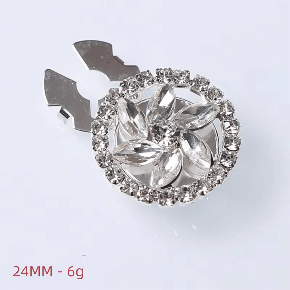 DIY Accessories Rhinestone Button Cover Detachable Clip-On Button  for Shirt Tuxedo Accessories
