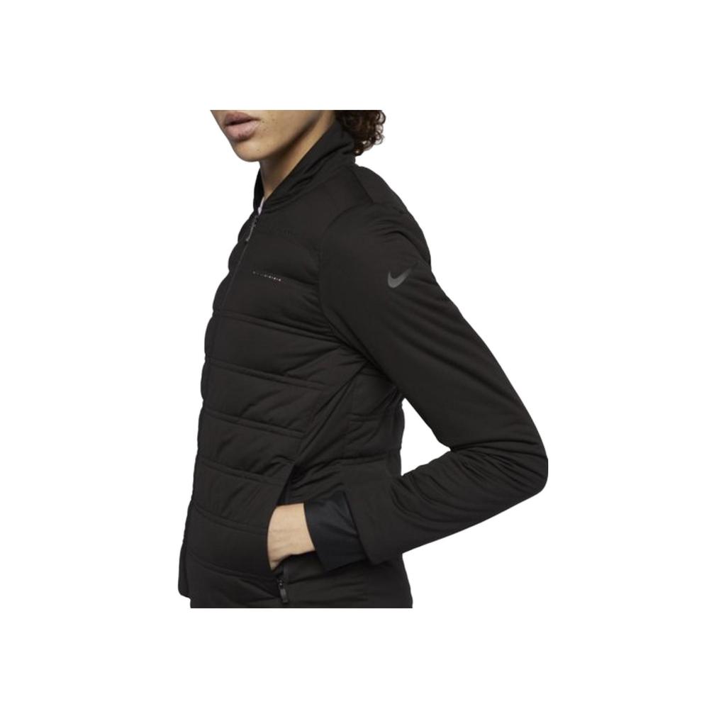 Nike Solid Color Logo Print Zip Jacket Women jackets Black 930231-010