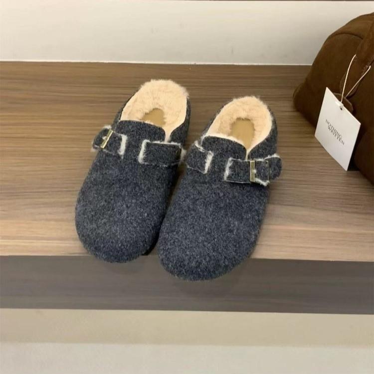 

Women s Head Lightweight and Comfortable a Footstirrup Heightening Winter Warm Cold Padded Non-slip Wear-resistant Leisure Cotton Slippers 40