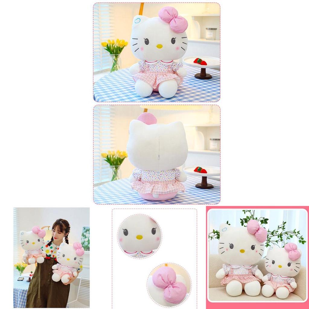 Cute Kt Cat Plush Toy Soft Stuffed Animal Doll Wholesale Gift For Birthdays