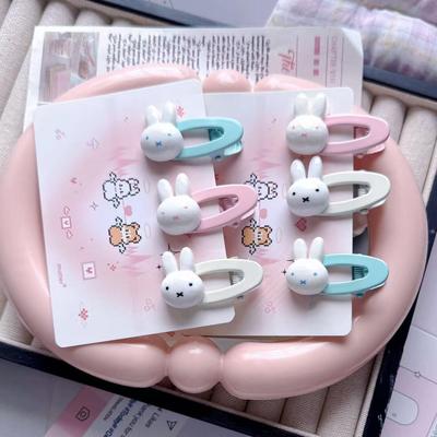 Cute Miffy Oval Hair Clip - Sweet Cartoon Side Bangs Accessory