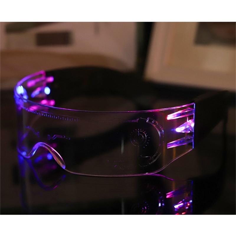 Decorative  Glasses Colorful Luminous Glasses LED Light Up Eyeglasses for Bar KTV Halloween  Party