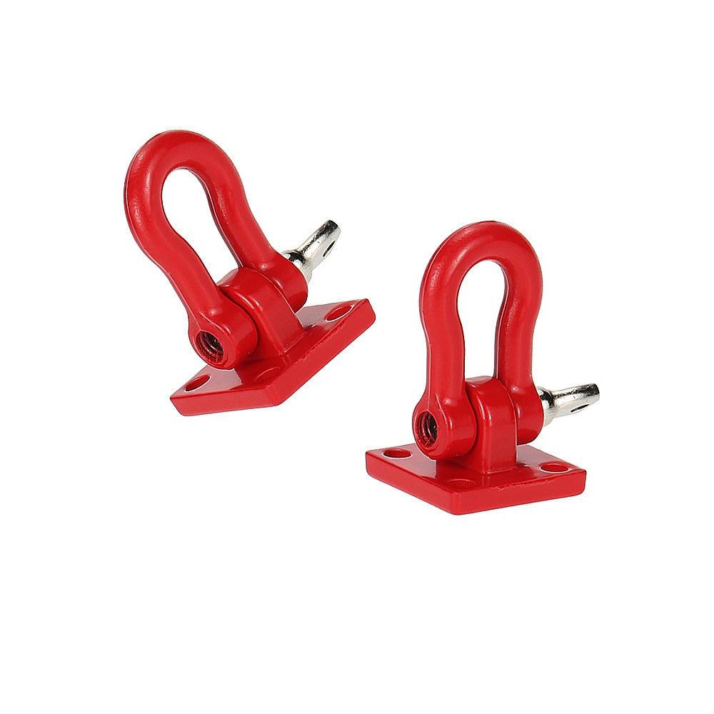 Premium Quality 2 Pcs Red Climbing Trailer Hook Buckle For 1/10 D90 Axial Scx10 Rc Cars