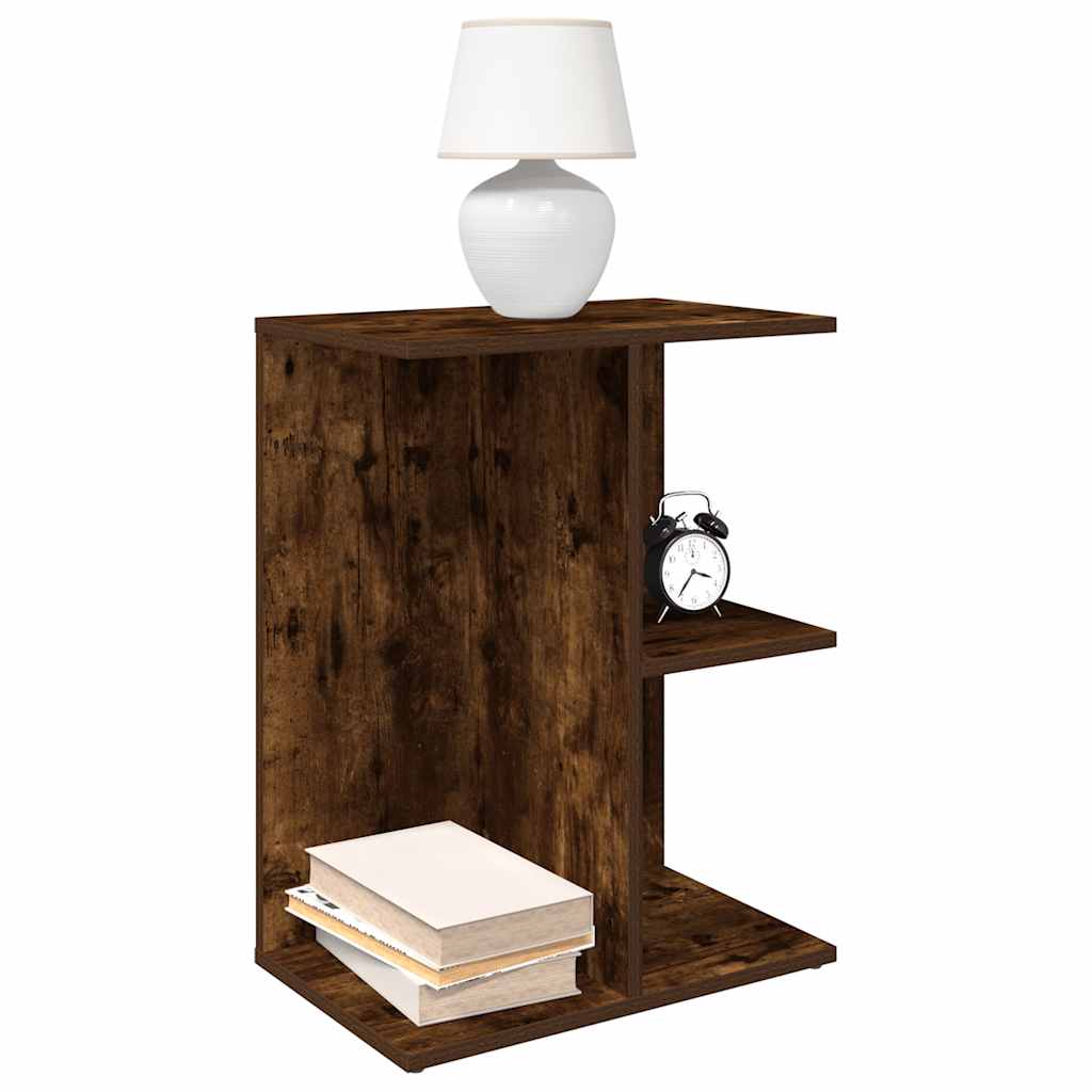Nightstand Smoked Oak 46.5 X 29 X 61 Cm Engineered Wood