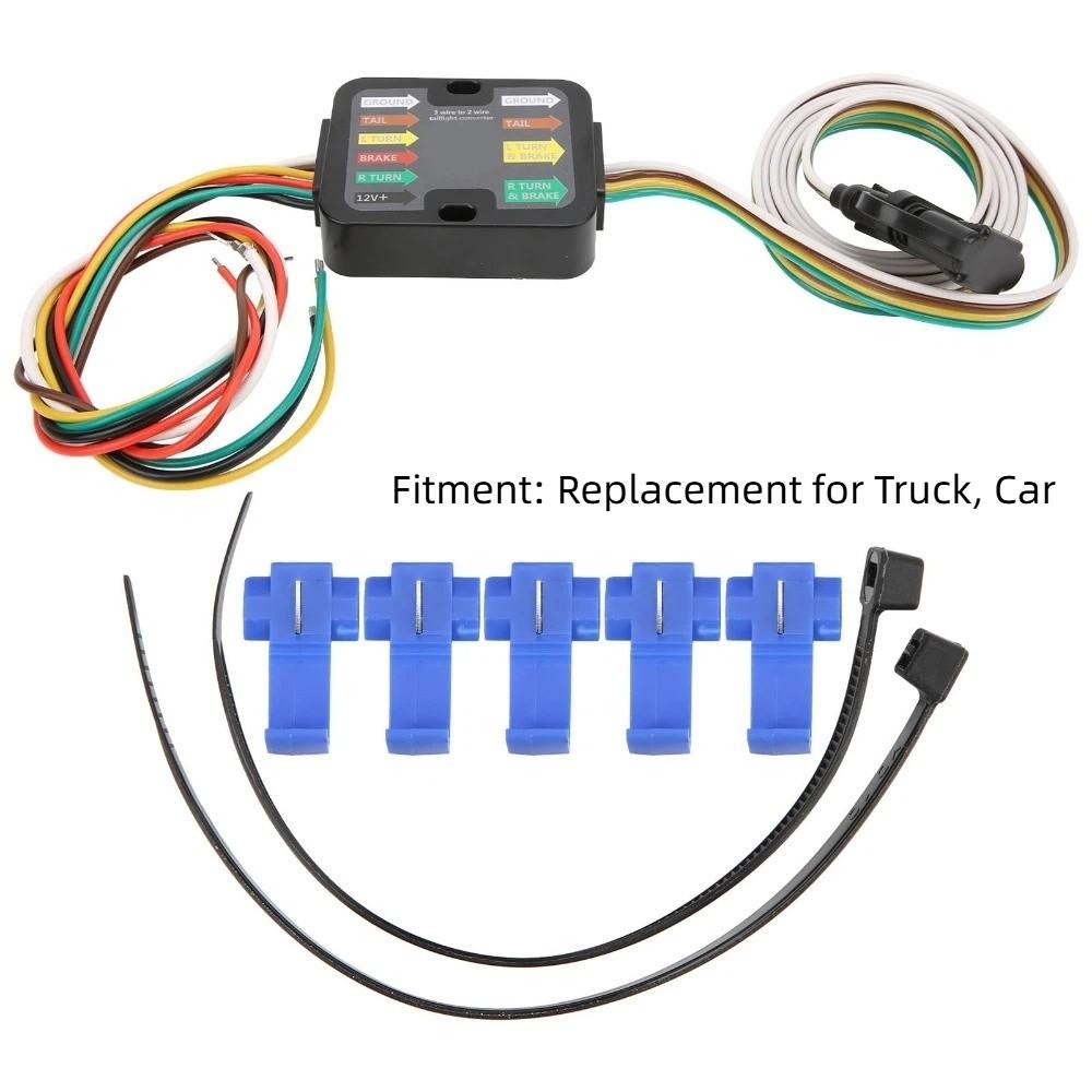 9PCS Plastic Trailer Connector 3 to 2 Wire Towing Harness for Truck, Car Towing Circuit Repair
