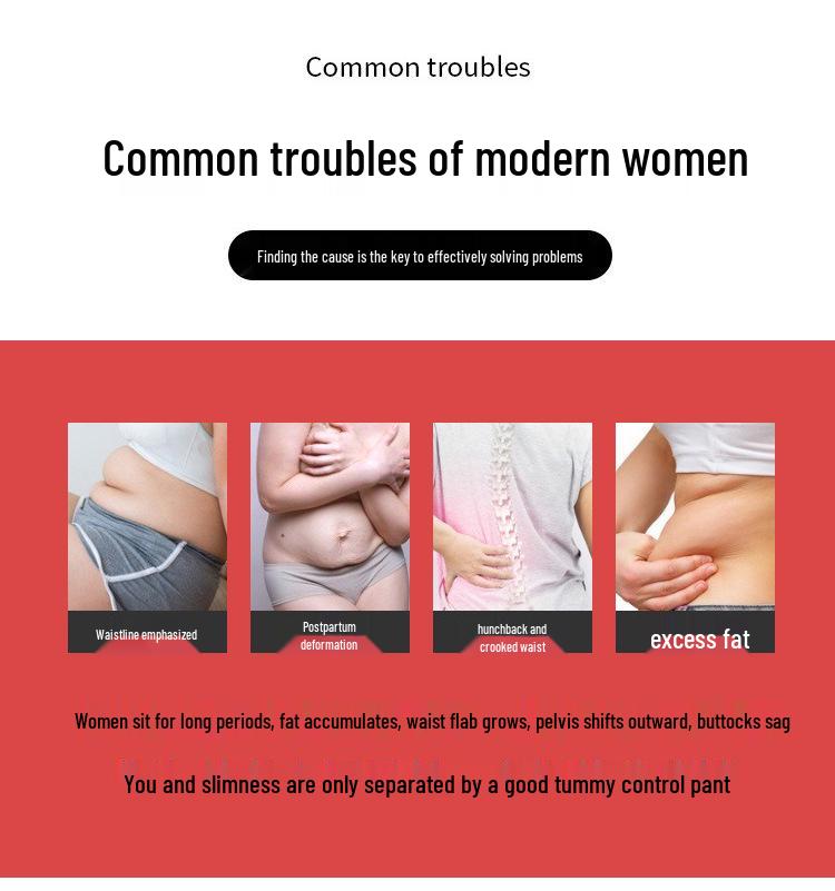 High-Waist Tummy Control Body Shaping Pants with Zipper - Postpartum Slimming and Hip-Lifting Waist Cincher for Plus Size Women, Anti-Roll Edge