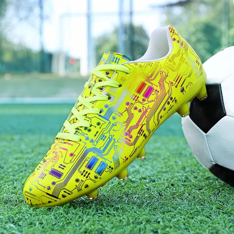Men Soccer Shoes TF/FG Non-Slip Turf Grass Teenagers Football Boots 2024 New Original Pro Football Boots for Children