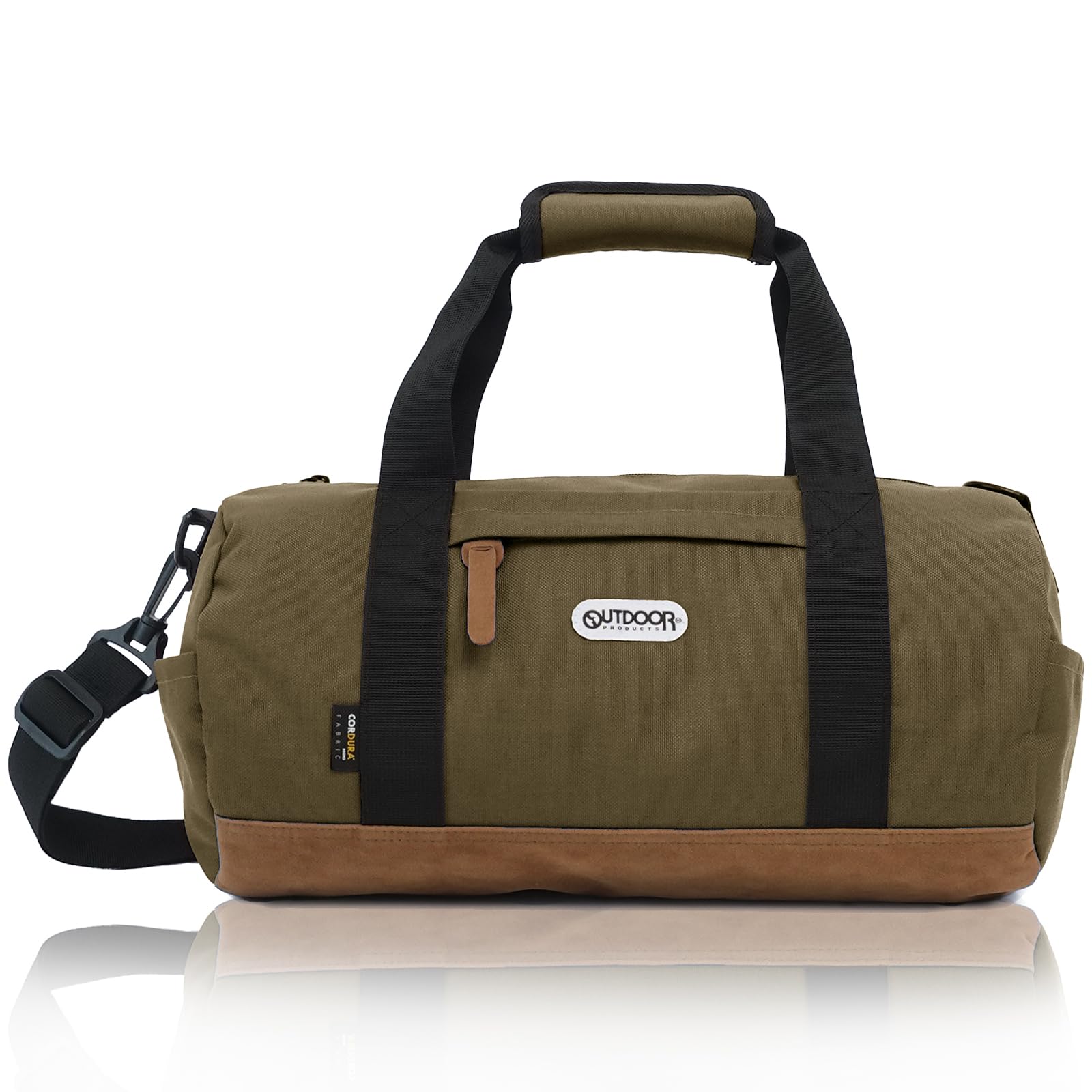 

Boston bag/shoulder bag made of Cordura and suede synthetic leather with a detachable shoulder strap and nylon in a neo-classical design.