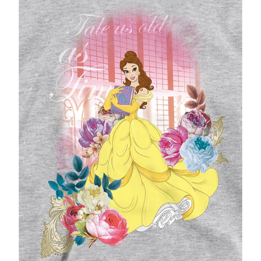 Beauty And The Beast Childrens/Kids Belle Flowers Window Heather Hoodie