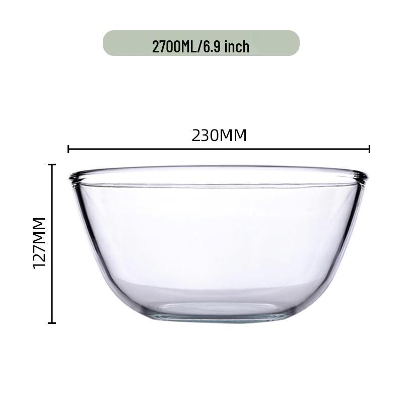 

Set of 2 ZISIZ Heat-Resistant Glass Mixing Bowls